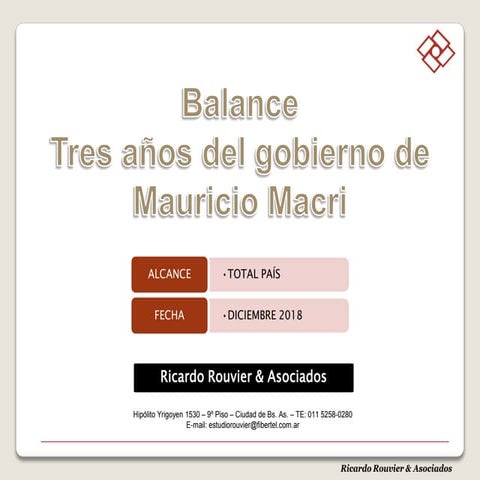 El balance de los tres años de mandato de Mauricio Macri