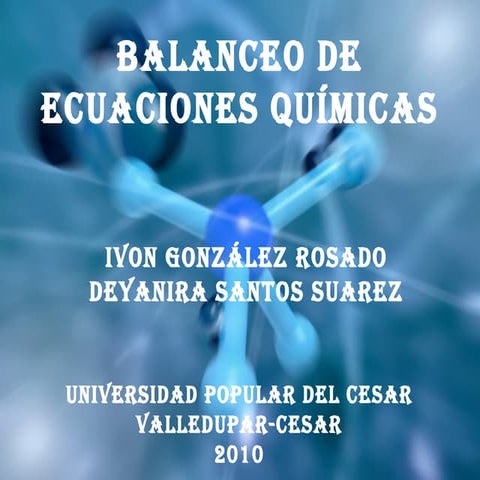 Balanceo de ecuaciones