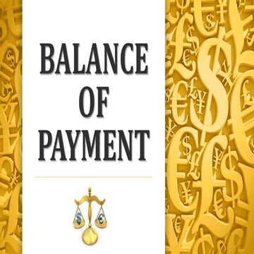 Balance of payment 