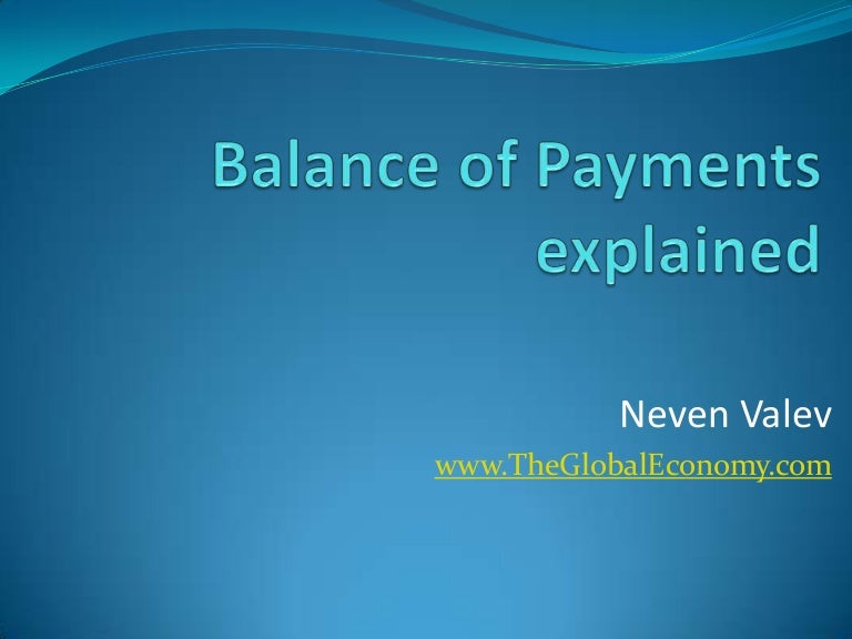 Balance of Payments explained