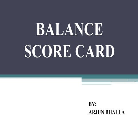 Balance score card