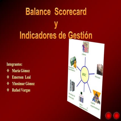 Balance  scorecard y Indicadores de Gestion