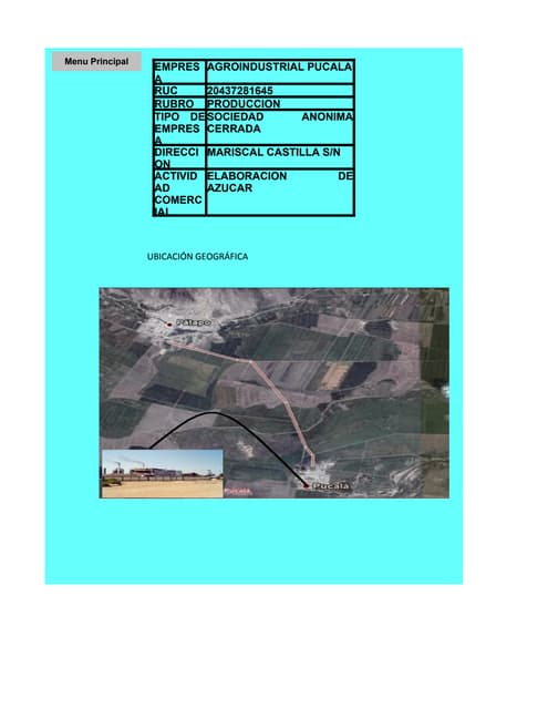 base de datos para la produccion de azucar | PDF