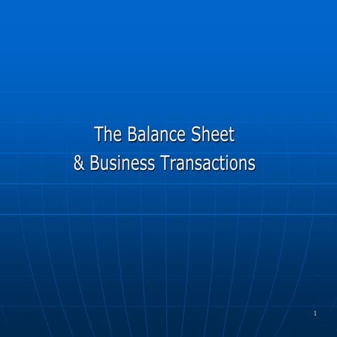 Balance sheet
