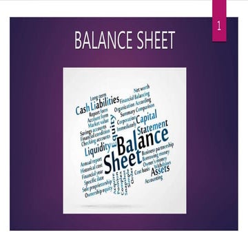 Balance sheet