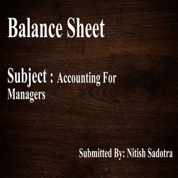 Balance sheet