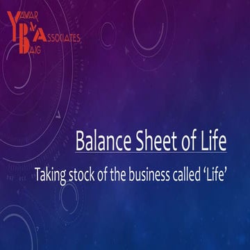 Balance sheet of life