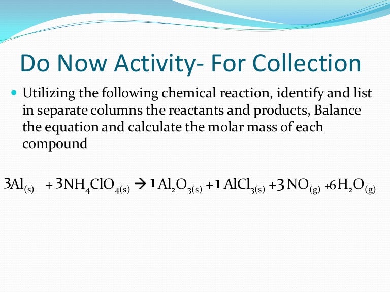 Balancing Chemical Equations