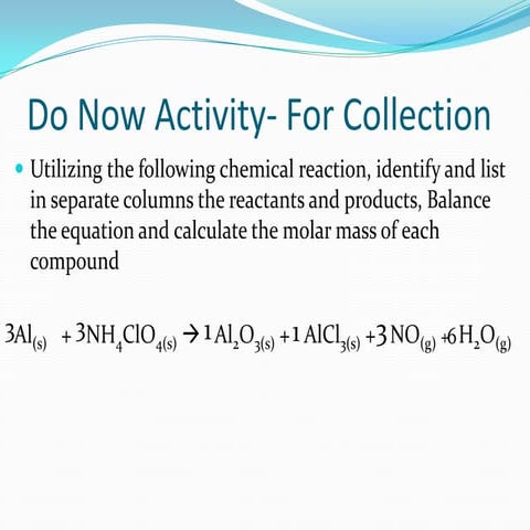 Balancing Chemical Equations