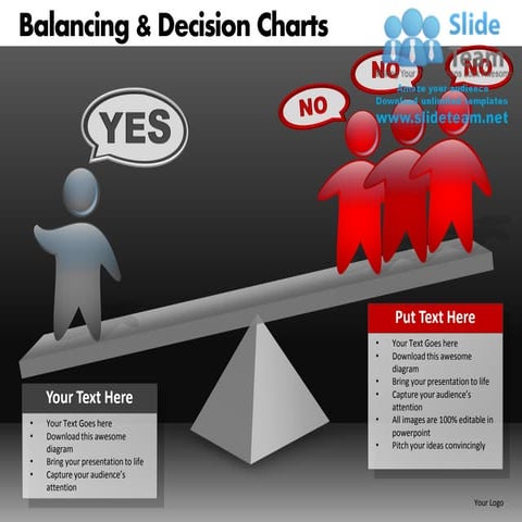 Balancing decision charts powerpoint presentation slides db ppt templates