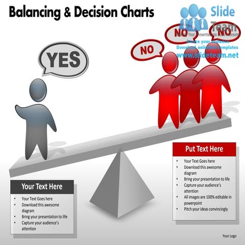 Balancing decision charts powerpoint presentation slides ppt templates