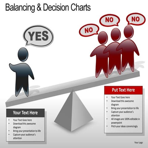 Balancing decision charts powerpoint presentation templates