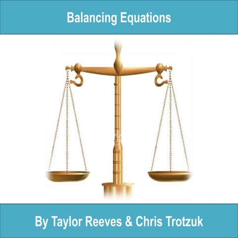 Balancing Equations