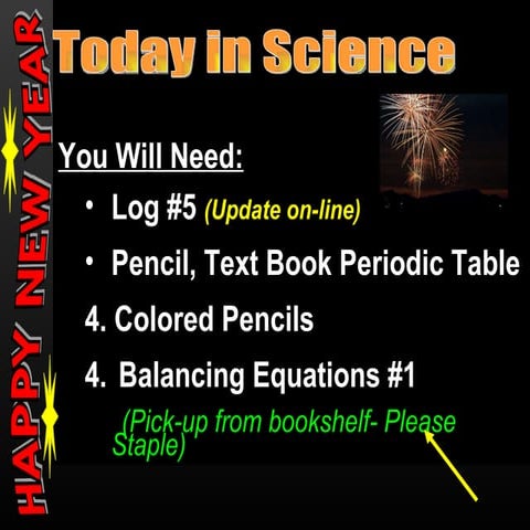 Balancing Equations #1