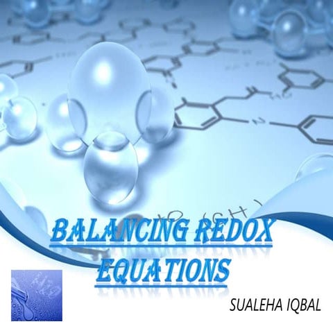Balancing redox reactions 