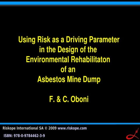 Balangero Asbestos Tailings Dump Environmental Rehabilitation