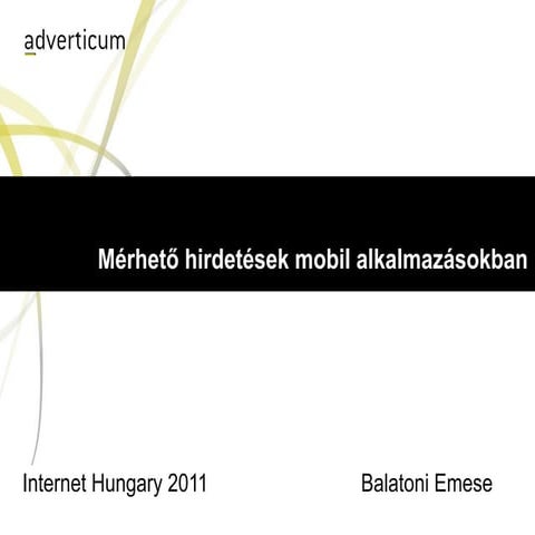 Mérhető hirdetések mobil alkalmazásokban