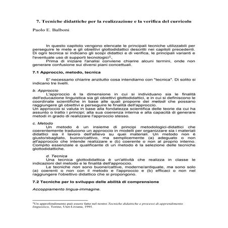 Balboni approccio, metodo, tecnica1