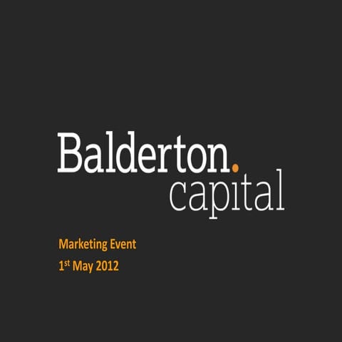 Balderton Marketing Event May 2012 Slide Deck