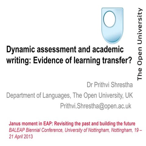 Dynamic assessment of academic writing: macro-Theme and hyper-Theme | PPT