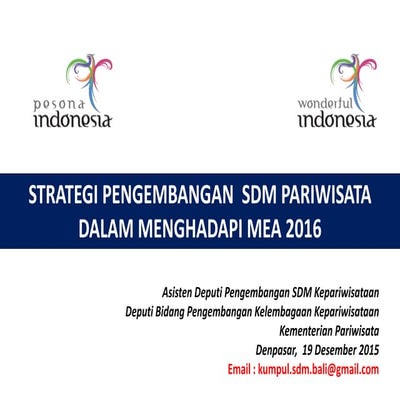 Forum SDM Bali 19 des   Kementerian Pariwisata RI