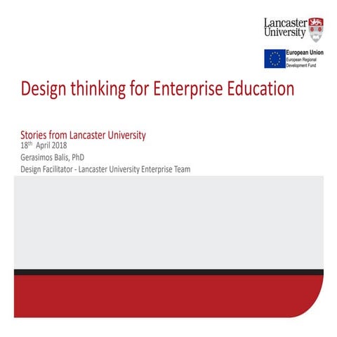 Design thinking for Enterprise Education