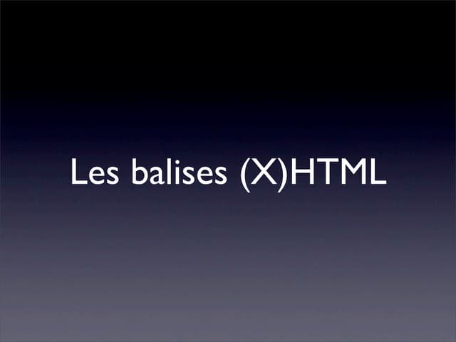 Les balises HTML
