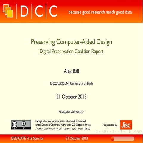 Preserving Computer-Aided Design, Digital Preservation Coalition Report