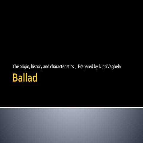 Ballad | PPTX