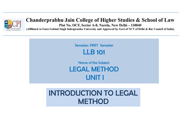 LEGAL METHOD | PDF | Law