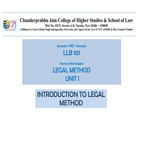 LEGAL METHOD 