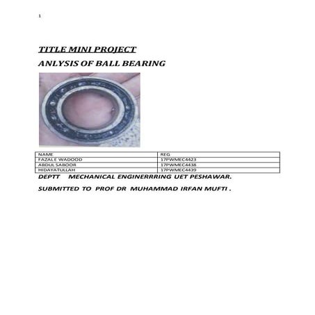 Ball  bearing project 