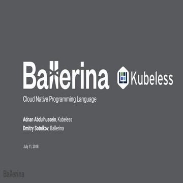 Ballerina Serverless with Kubeless