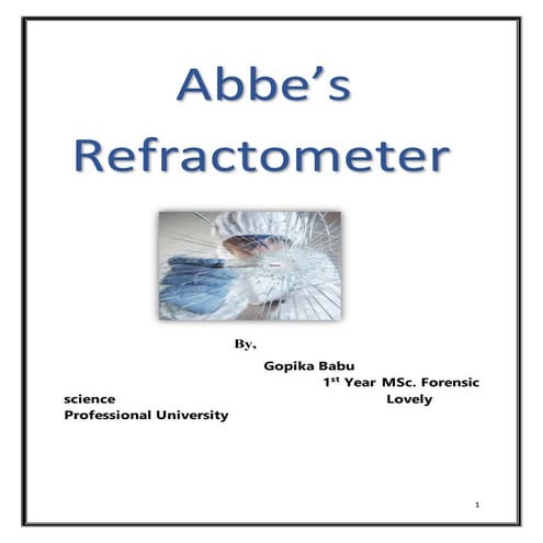 Ballistics abbe's refractometer