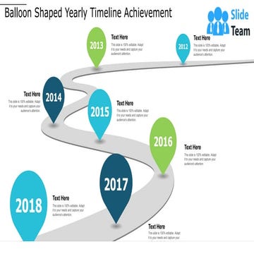 Balloon Shaped Yearly Timeline Achievement