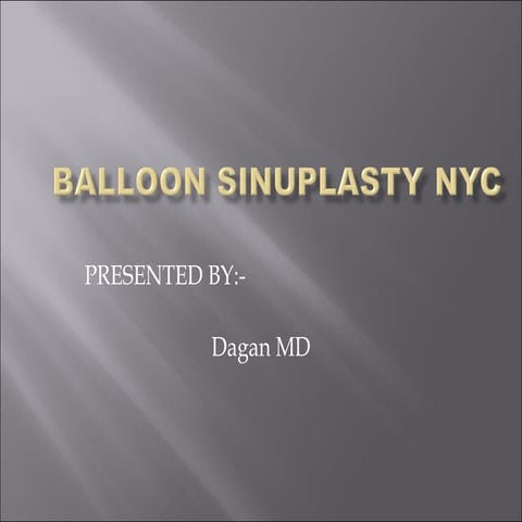 Balloon sinuplasty in New York City