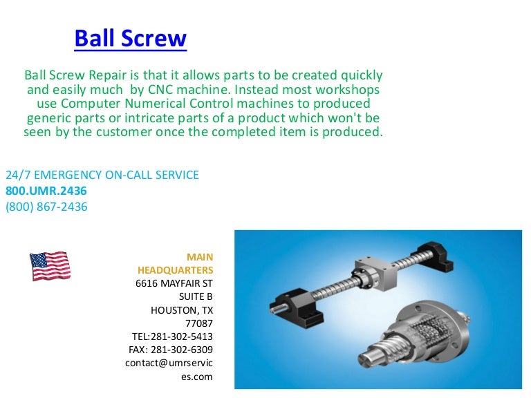 Ball screw Repair Services