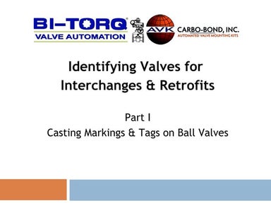 Ball Valve Markings & Tags