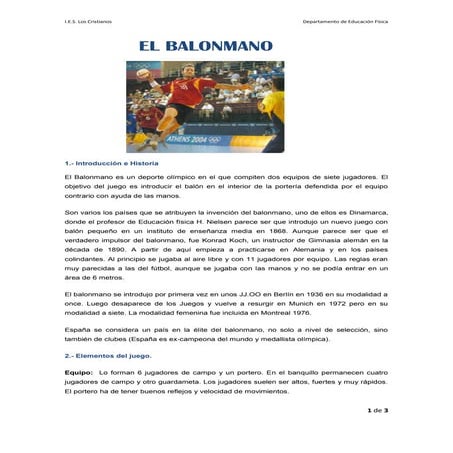 Balonmano I