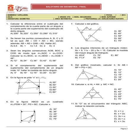 Balotario de geometria final 2013 ok