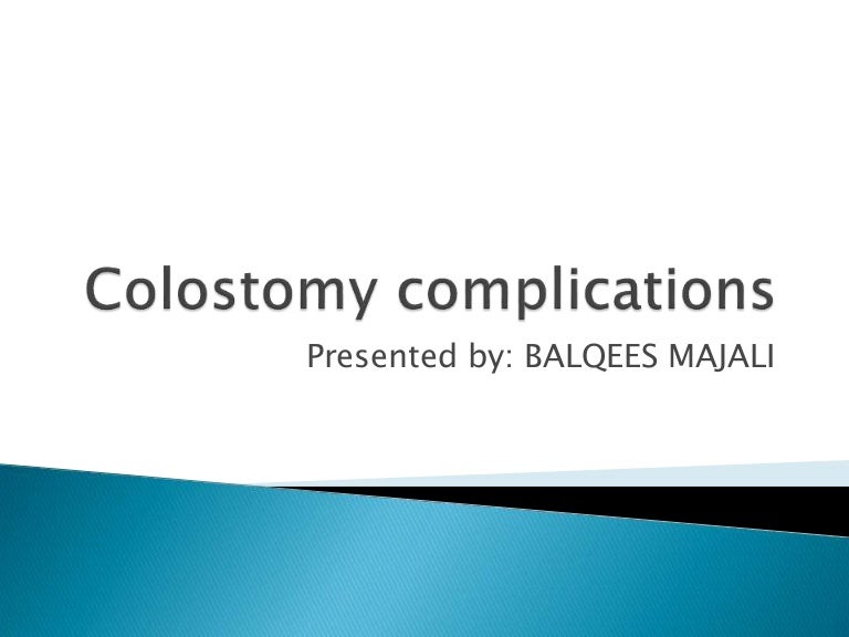 complications of colostomy
