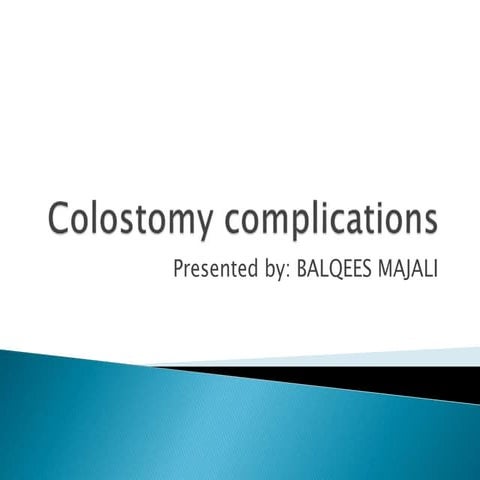 complications of colostomy 