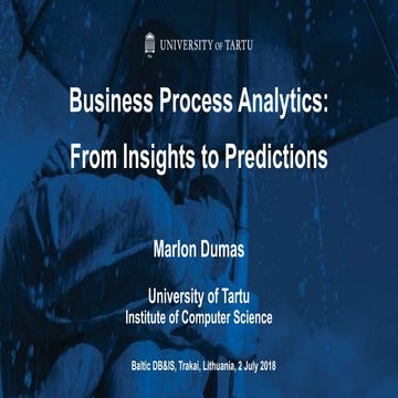Business Process Analytics: From Insights to Predictions