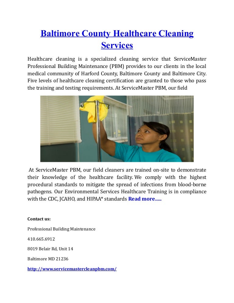 Baltimore countyhealthcarecleaningservices