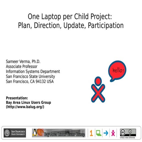 OLPC Project: Plan, Update, Direction, Participation