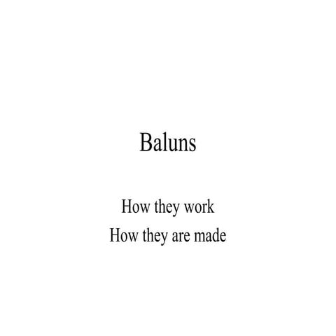 Baluns
