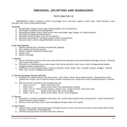Comprehensive Guide to Dressing, Splinting, and Bandaging Techniques ...