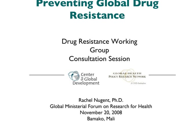 CGD/Rachel Nugent Bamako Presentation Consultation Session