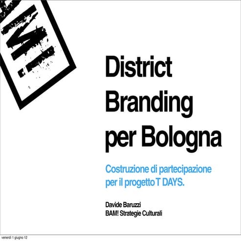 District Branding per Bologna