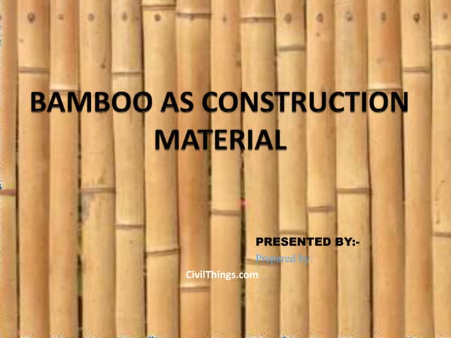 Picture of Bamboo construction (final ppt) | PPTX